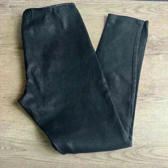 Simonetta Ravizza Black Stretch Leather Skinny Pants - Picture 3 of 8